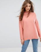 Weekday Turtleneck Sweatshirt - Pink