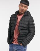 Good For Nothing Quilted Jacket With Hood In Black