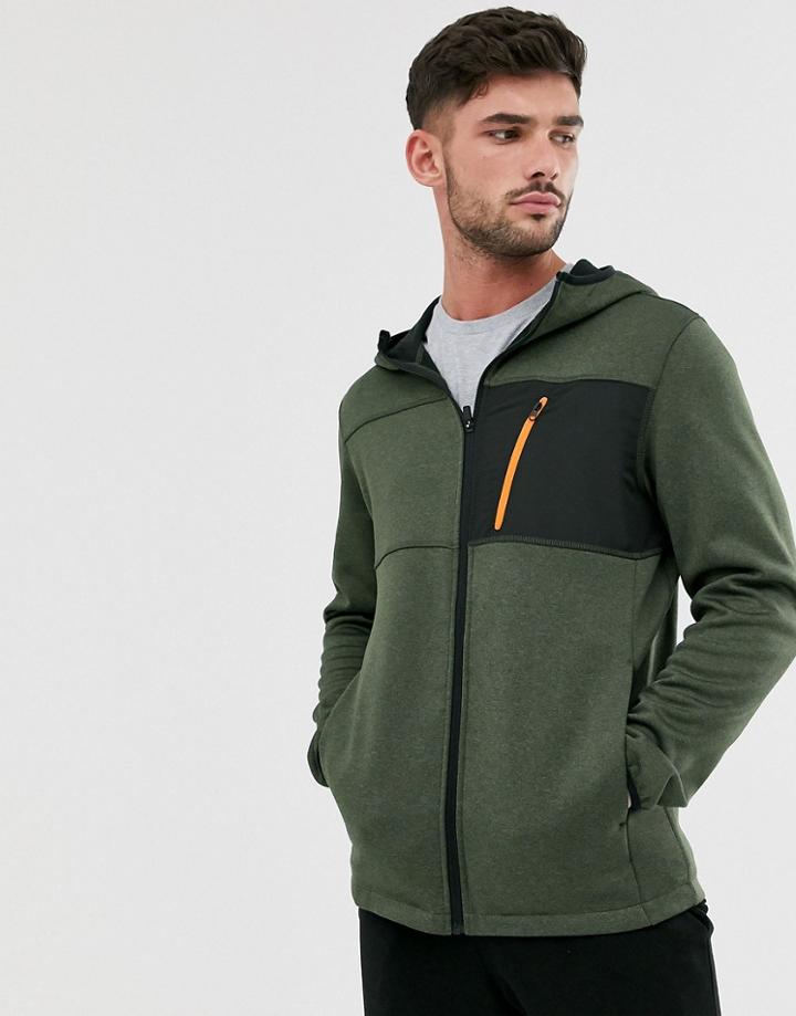 Jack & Jones Core Technical Zip Through Jacket In Green - Green