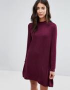 Brave Soul High Neck Dress - Red