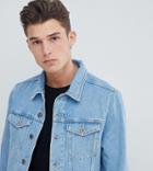 Jacamo Tall Stone Wash Denim Jacket - Blue