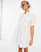 Envii Wheat Mini Shirt Dress In White