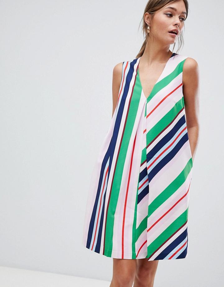 Ted Baker Tunic Dress In Bay Of Honor Stripe - Multi
