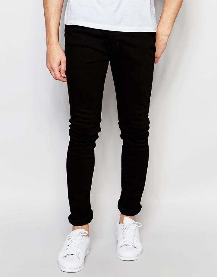 Threadbare Ghost Skinny Jeans - Black