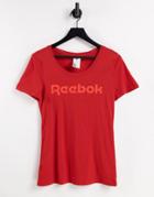 Reebok Training Essentials Graphic Vector T-shirt In Legacy Red