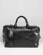 Royal Republiq Leather Supreme Carryall Bag In Black - Black