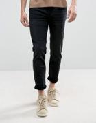 Loyalty And Faith Pillar Slim Stretch Jeans In Washed Black - Black
