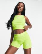 Nike Air Ribbed Tank Top In Lime-green