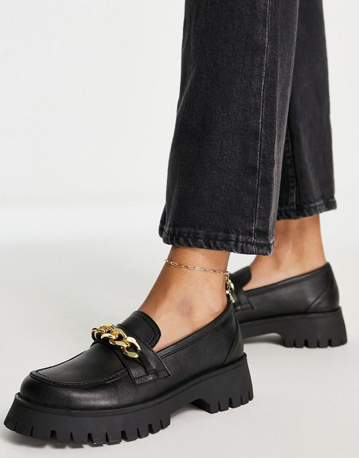 Na-kd Chunky Loafers With Chain In Black