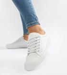 Asos Design Dustin Lace Up Sneakers In White