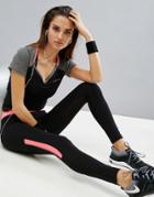 Elle Sport Knee Panel Gym Leggings - Black