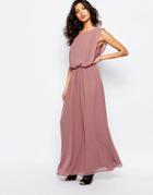 Y.a.s Linea Maxi Dress - Rose Taupe