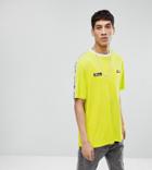 Ellesse Oversized T-shirt With Taping In Green - Green