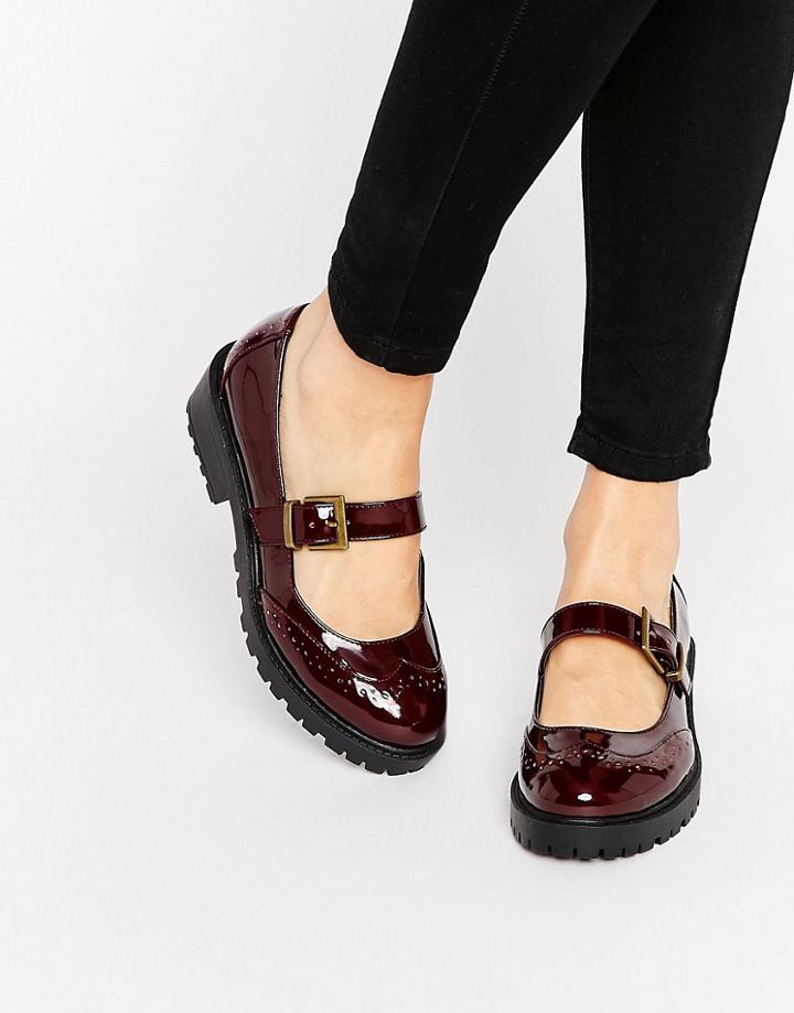 Asos Mendoza Flat Shoes - Red