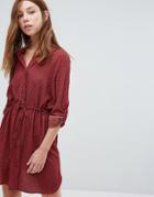 Oeuvre Shirt Dress - Red