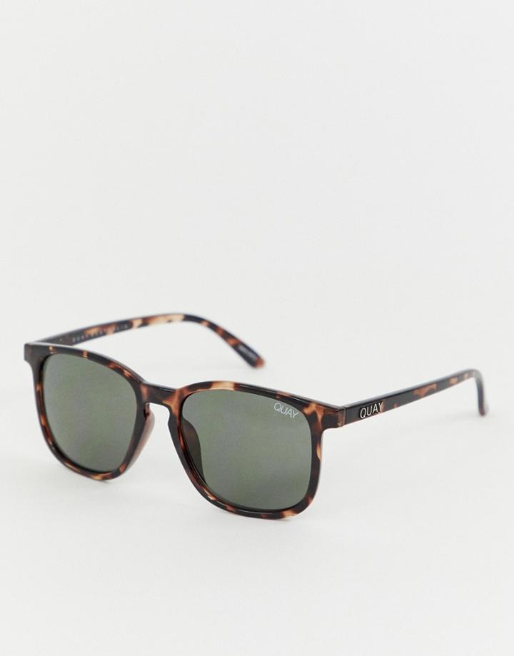 Quay Australia The Oxford Square Frame Sunglasses - Brown