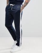 Armani Exchange Tricot Side Stripe Sweat Joggers In Navy - Navy