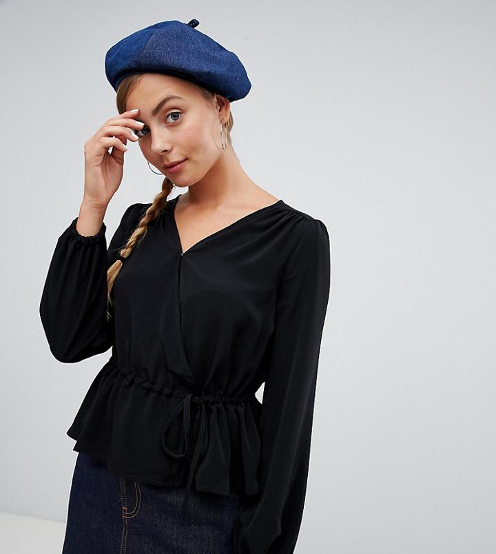 Monki Tie Front Blouse