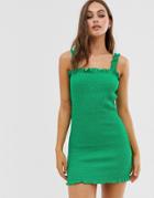Glamorous Shirred Cami Dress-green