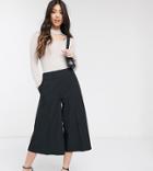 Asos Design Petite Tailored Clean Culotte-black