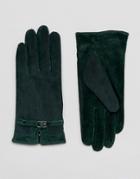 Barneys Real Leather Gloves - Green