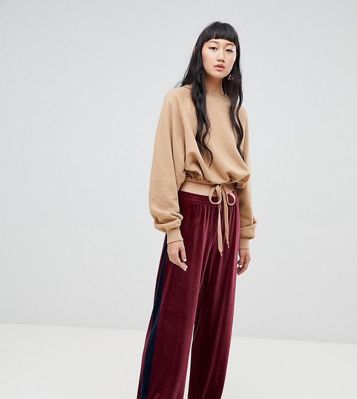 Weekday Two-piece Color Block Velvet Sweatpants-multi