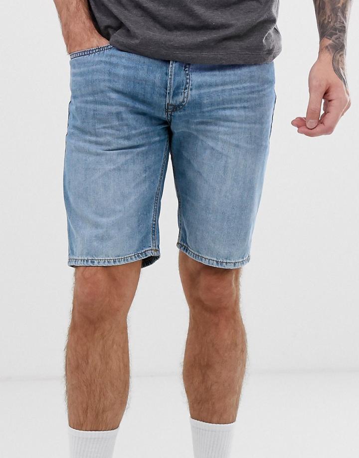Jack & Jones Denim Shorts In Blue Wash