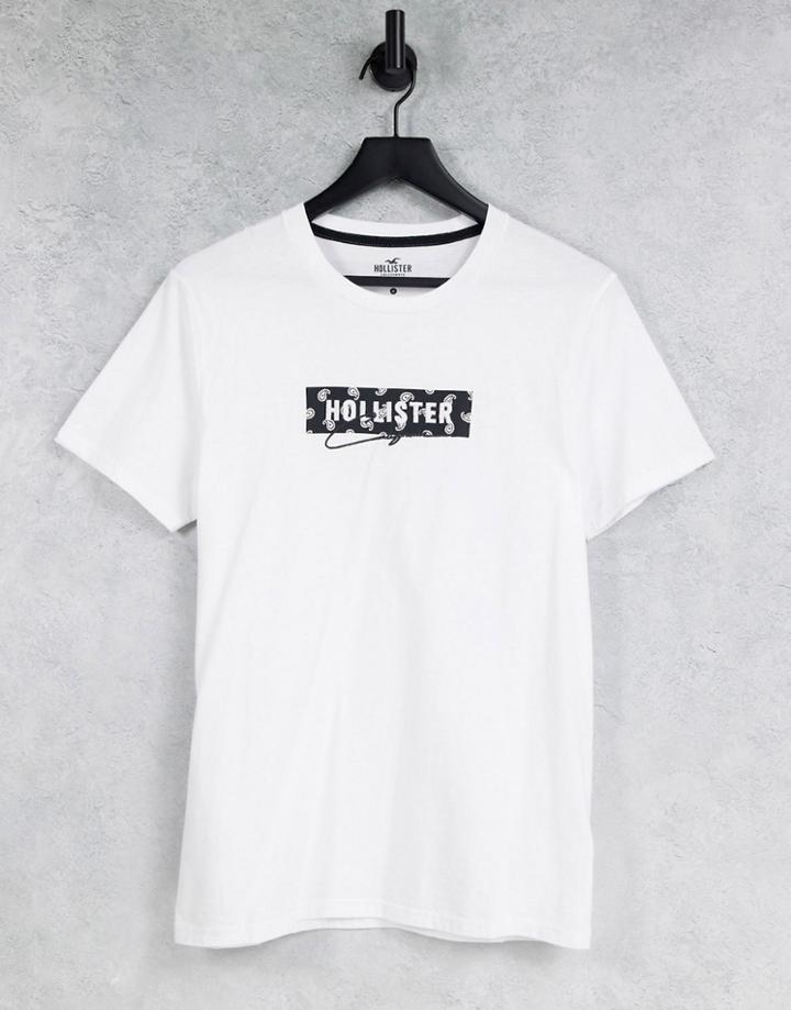Hollister Tech Chest & Back Logo T-shirt In White