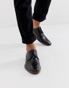 Silver Street Leather Wing Lace Up Shoe In Black - Black