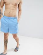 Fred Perry Riviera Tape Swim Shorts In Blue - Blue