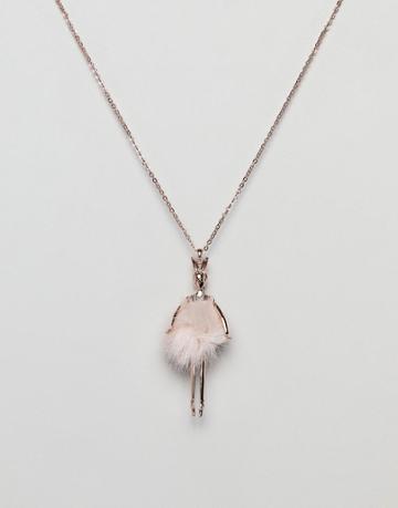 Ted Baker Bunny Tail Ballerina Necklace - Gold