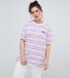 Puma Plus Exclusive Organic Cotton 2 Tones Stripe T-shirt - Purple