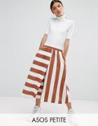 Asos Petite Mixed Stripe Culotte Pants - Multi