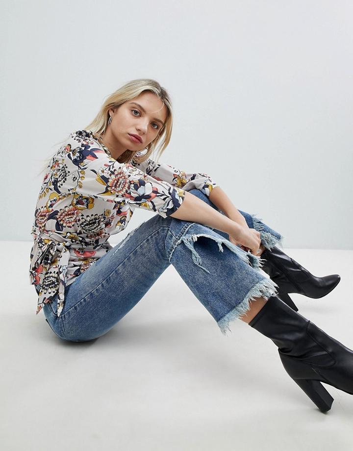 Only Flare Hem Jean - Blue