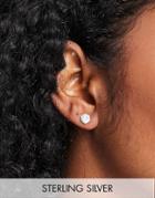 Kingsley Ryan Howlite Hexagon Stud Earrings In Sterling Silver
