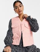 & Other Stories Cord Quilted Tank Top In Pink