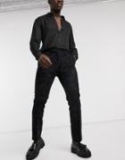 Twisted Tailor Suit Pants In Black Deco Print