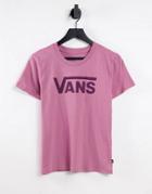 Vans Flying V Crew T-shirt In Mesa Rose Pink