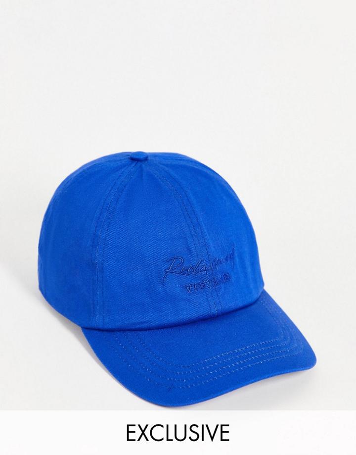 Reclaimed Vintage Inspired Unisex Cap With Script Logo In Cobalt Blue-blues