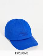 Reclaimed Vintage Inspired Unisex Cap With Script Logo In Cobalt Blue-blues