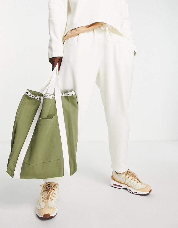 Asos Design Oversized Tapered Sweatpants In Soft White - Part Of A Set