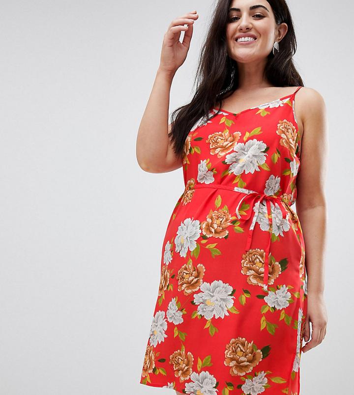 Ax Paris Plus Oversize Floral Cami Dress - Multi