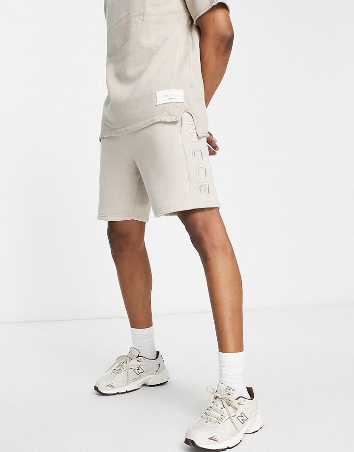 Nicce Mercury Shorts In Beige-neutral