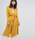 River Island Belted Duster Coat - Yellow