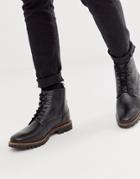 Base London Callahan Lace Up Boots In Black