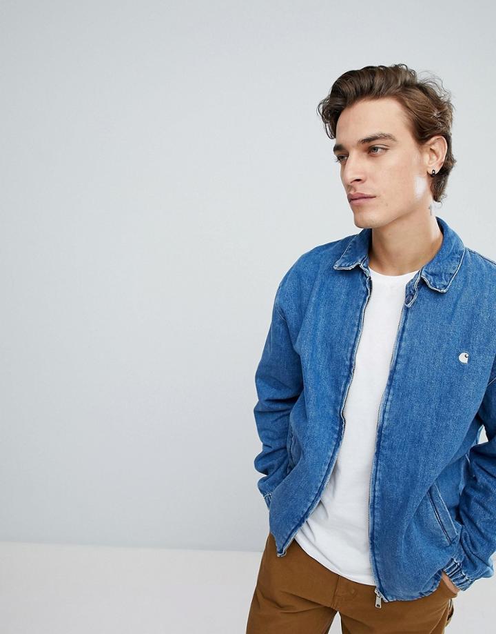 Carhartt Wip Denim Madison Harrington Jacket - Blue