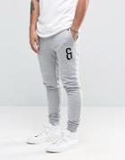 Only & Sons Sweat Joggers With Leg Embroidery - Light Gray Melange