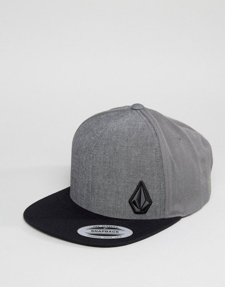 Volcom Upper Coner Snapback Cap - Gray