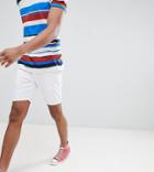 Asos Design Tall Skinny Chino Shorts In White - White