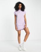 Vero Moda High Neck T-shirt Dress In Lilac-multi